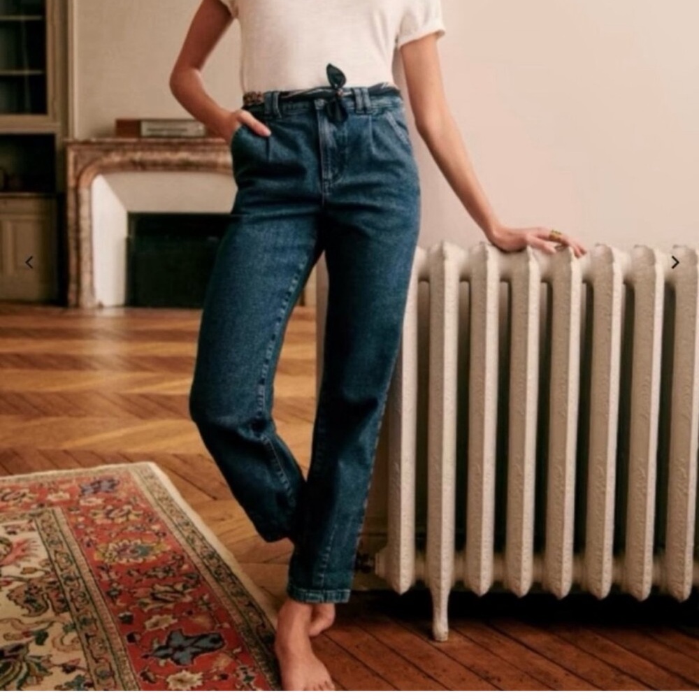 Sezane Indigo High Rise Jeans
